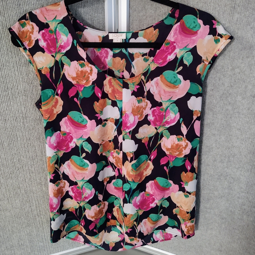 🛍️*4/$25 J. Crew Floral print sz 0. Blouse